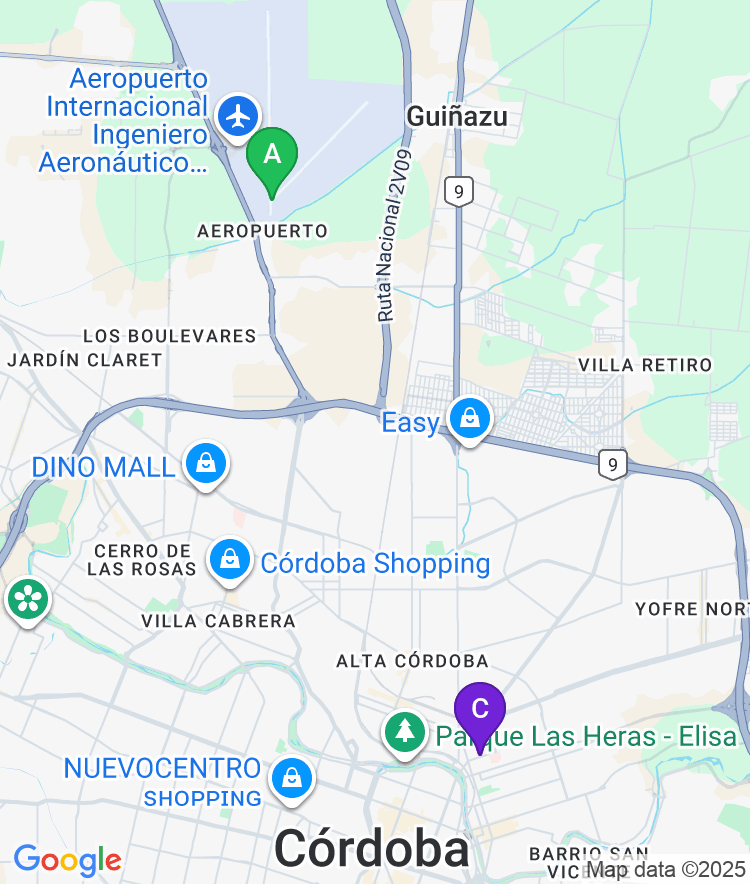Cordoba Available Airport Options
